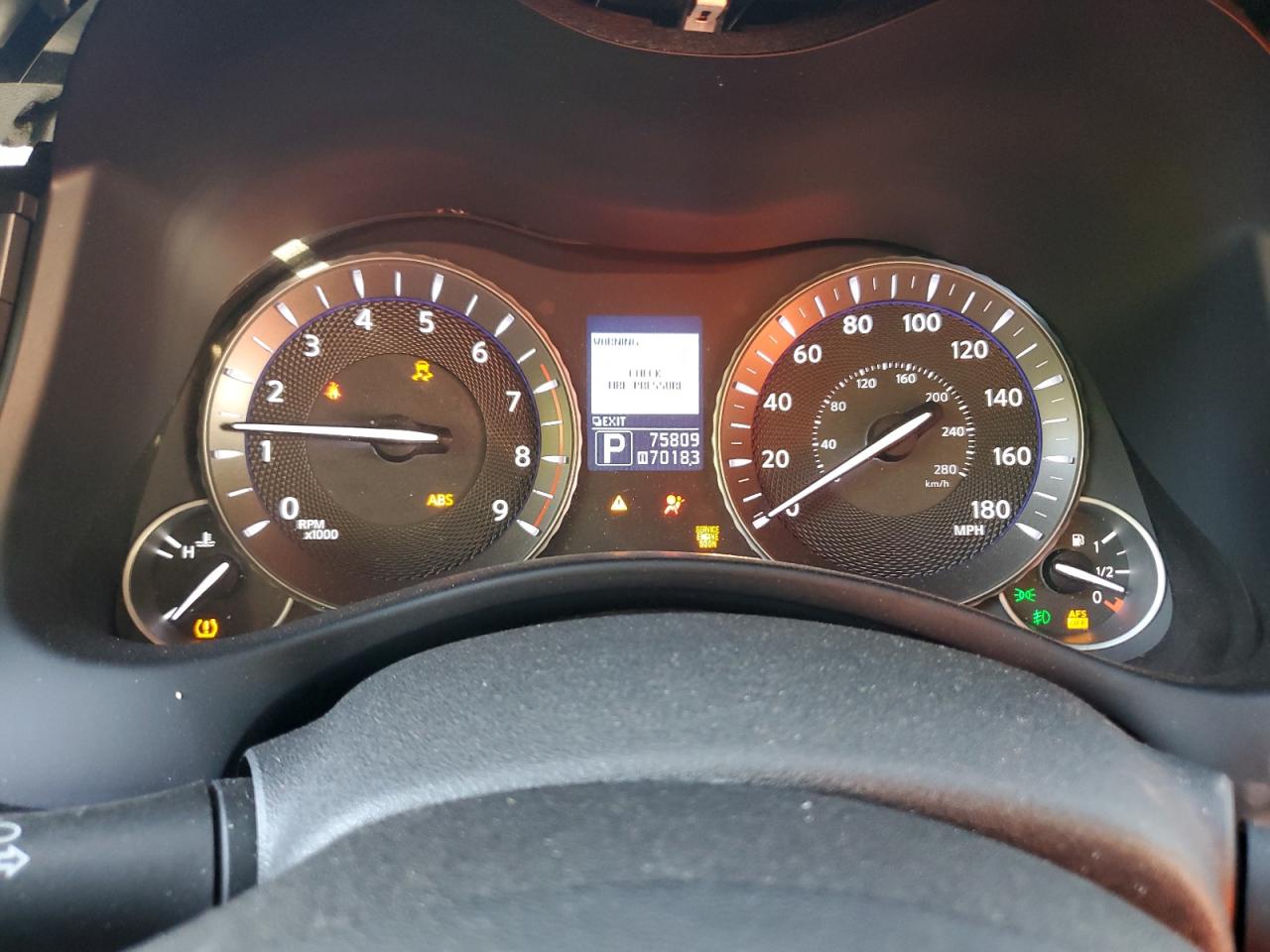 2013 Infiniti M VIN JN1AY1AP6DM540064 Copart auction photo, front end / side damage thumbnail 9