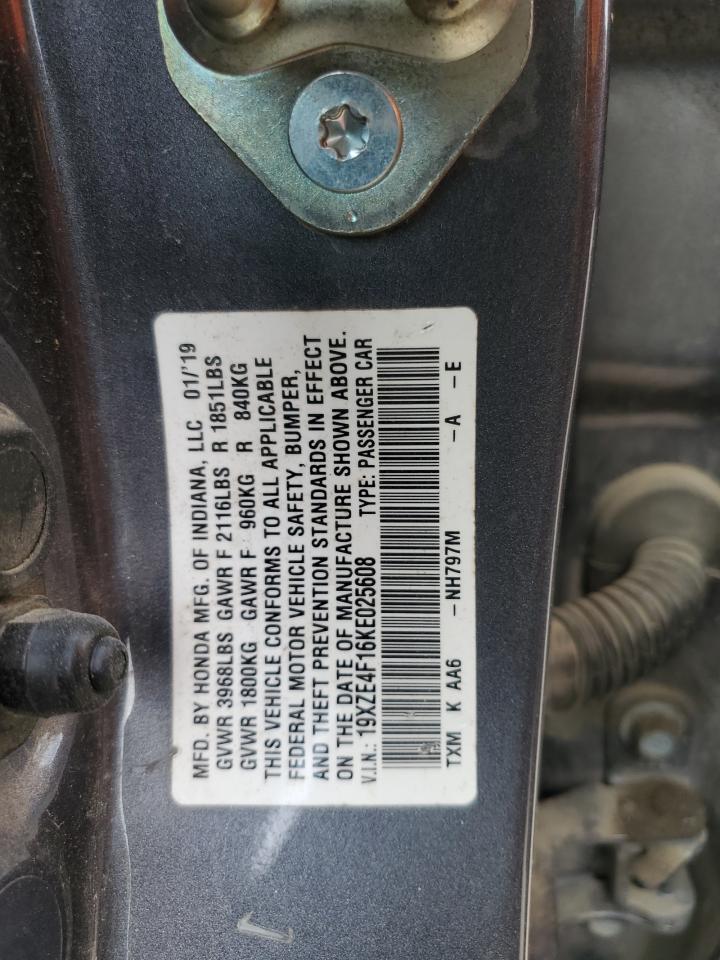2019 Honda Insight VIN 19XZE4F16KE025608 Copart auction photo, front end damage thumbnail 13