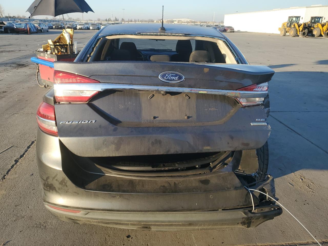 2018 Ford Fusion VIN 3FA6P0HD8JR233144 Copart auction photo, rear end / front end damage thumbnail 6