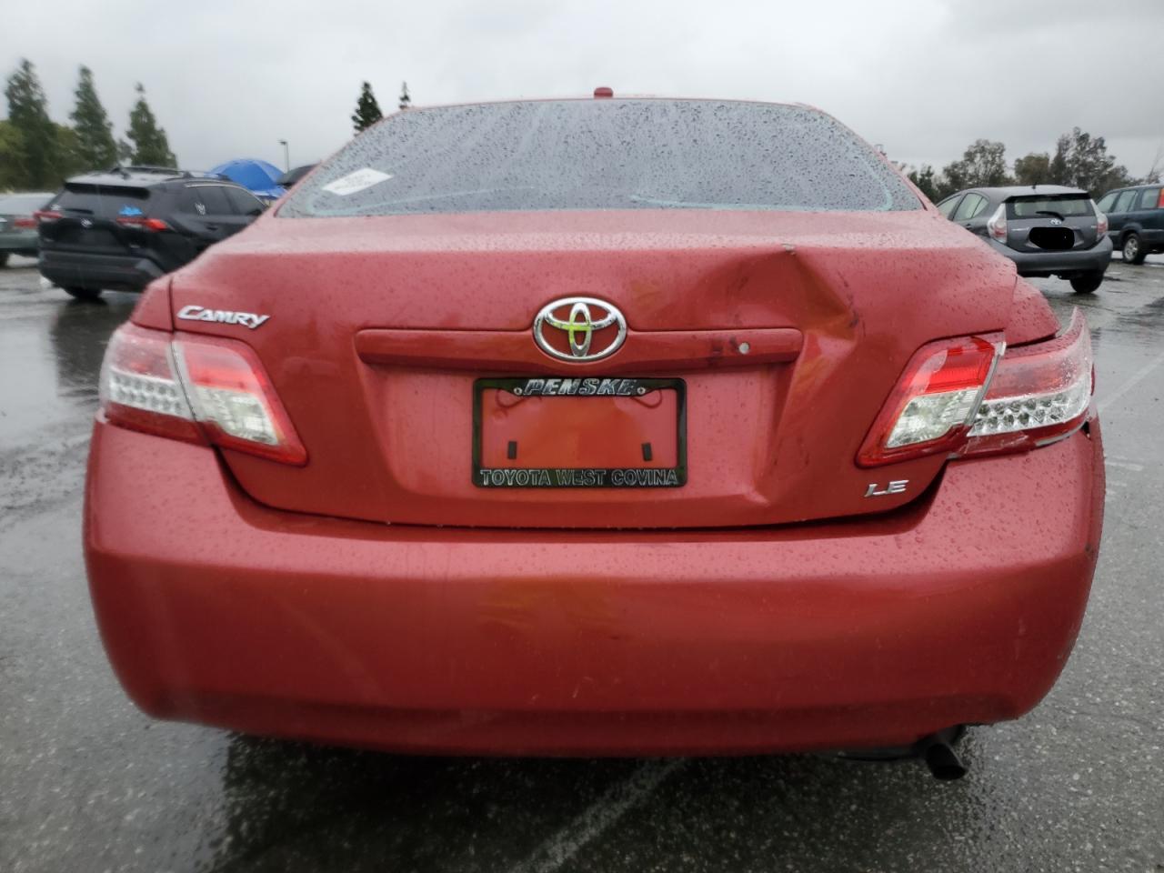 2011 Toyota Camry VIN 4T4BF3EK7BR126615 Copart auction photo, rear end damage thumbnail 6