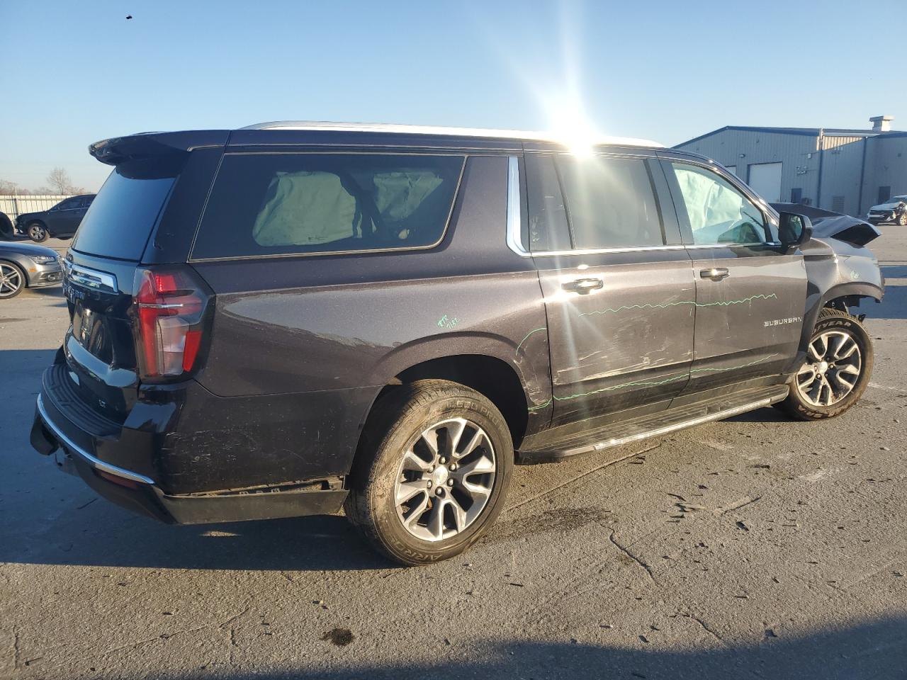 2022 Chevrolet Suburban VIN 1GNSKCKD1NR240348 Copart auction photo, all over / frame damage damage thumbnail 3