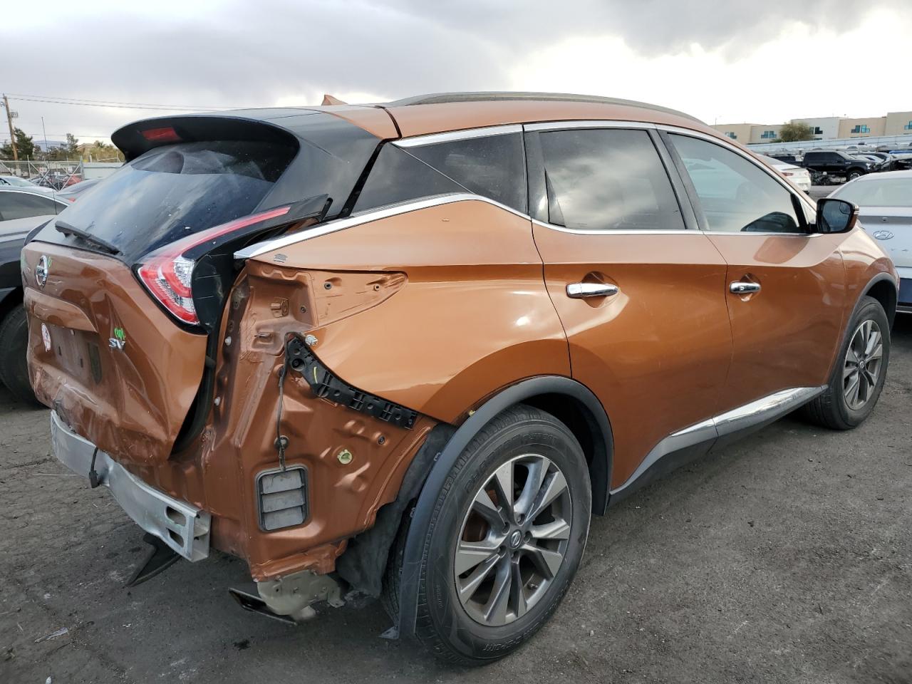 2015 Nissan Murano VIN 5N1AZ2MG8FN251255 Copart auction photo, rear end / front end damage thumbnail 3