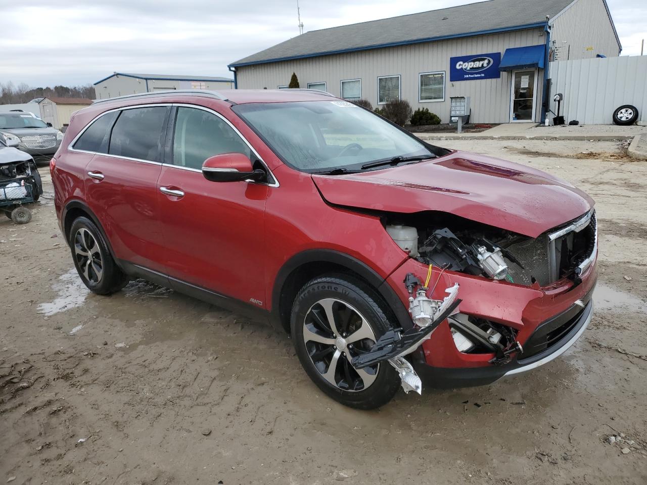 2016 KIA Sorento VIN 5XYPHDA12GG025167 Copart auction photo, front end damage thumbnail 4