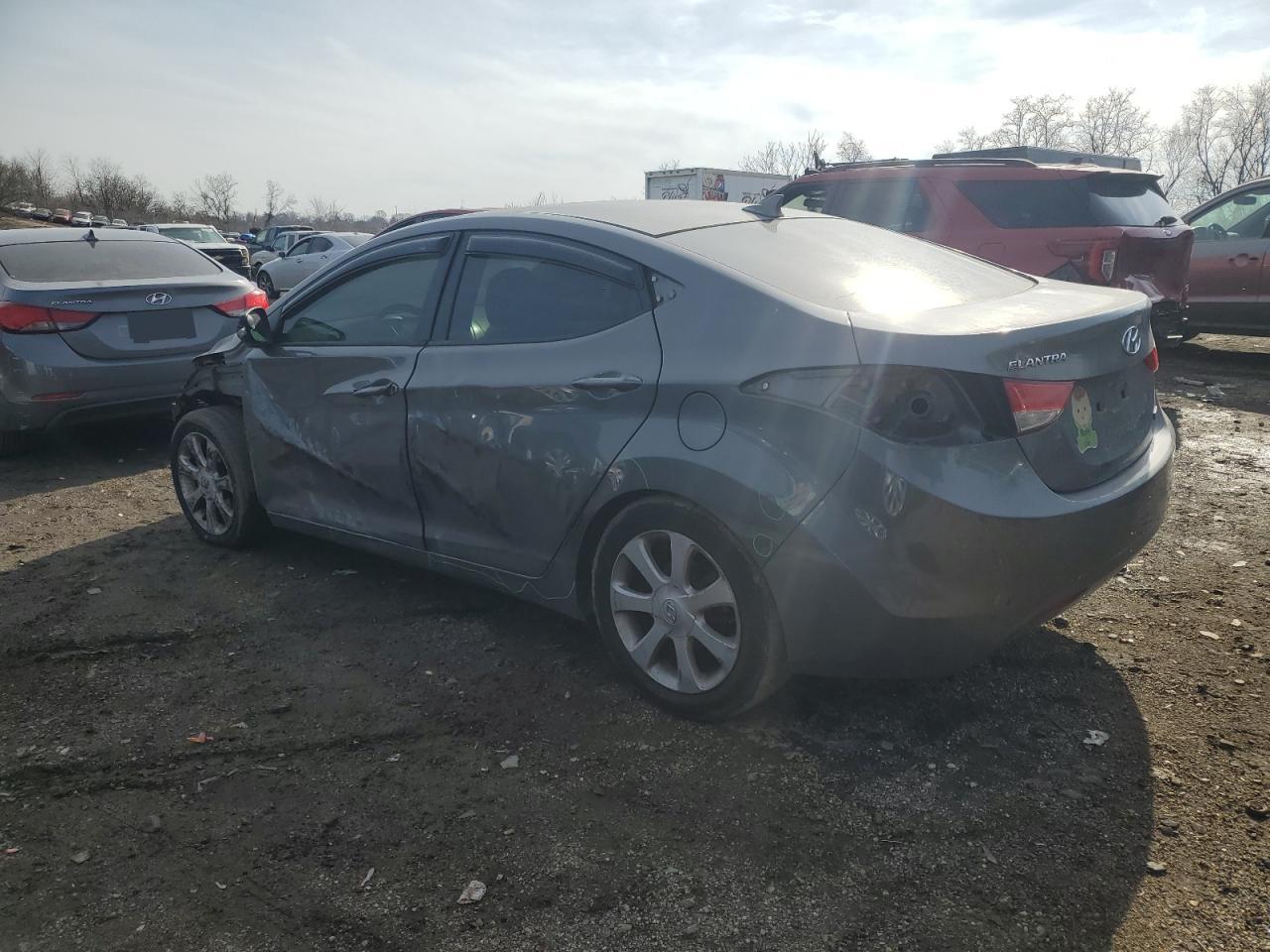 2013 Hyundai Elantra VIN 5NPDH4AE2DH196706 Copart auction photo, front end / side damage thumbnail 2