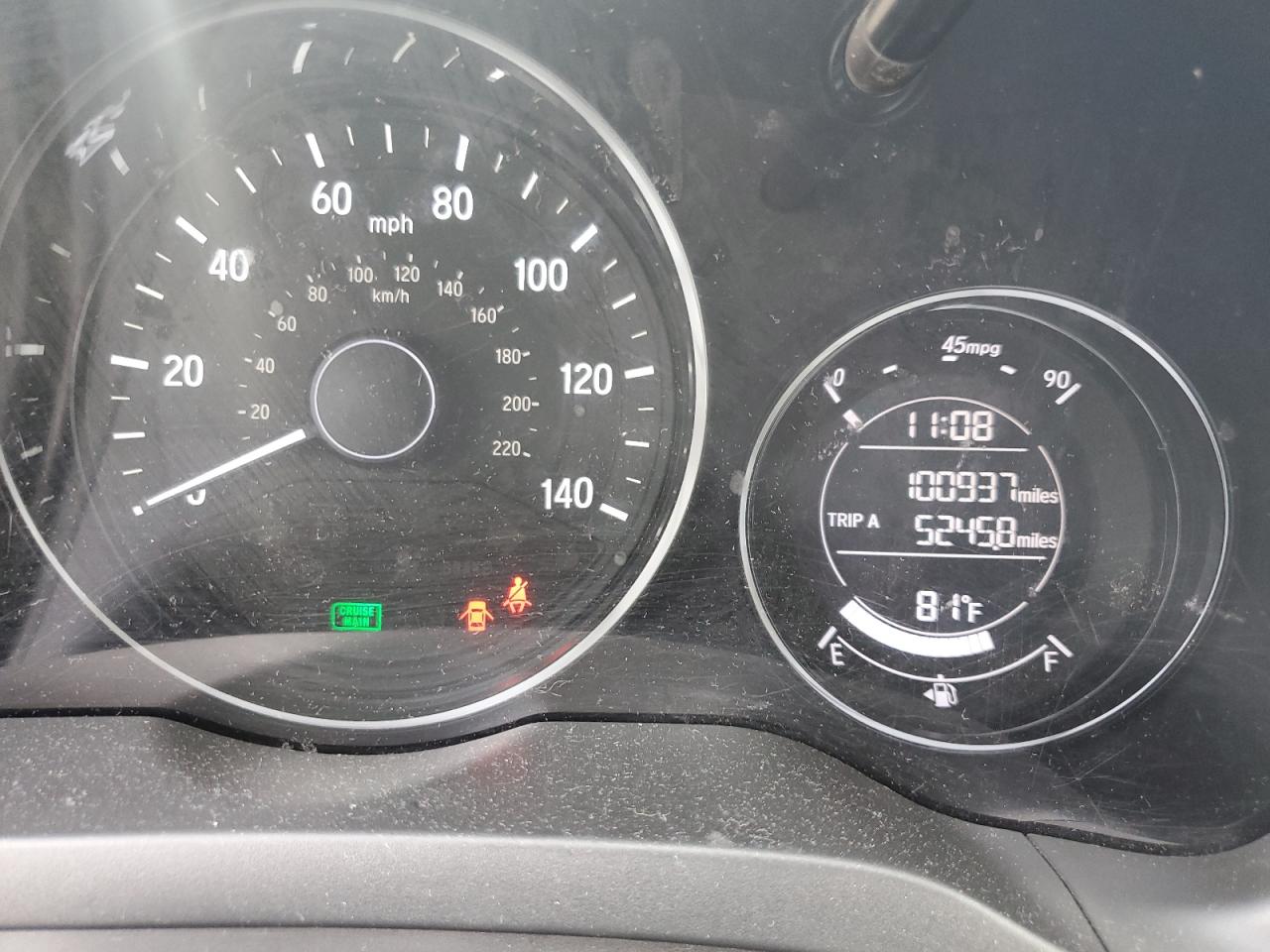 2017 Honda HR-V VIN 3CZRU5H70HM711579 Copart auction photo, front end damage thumbnail 9