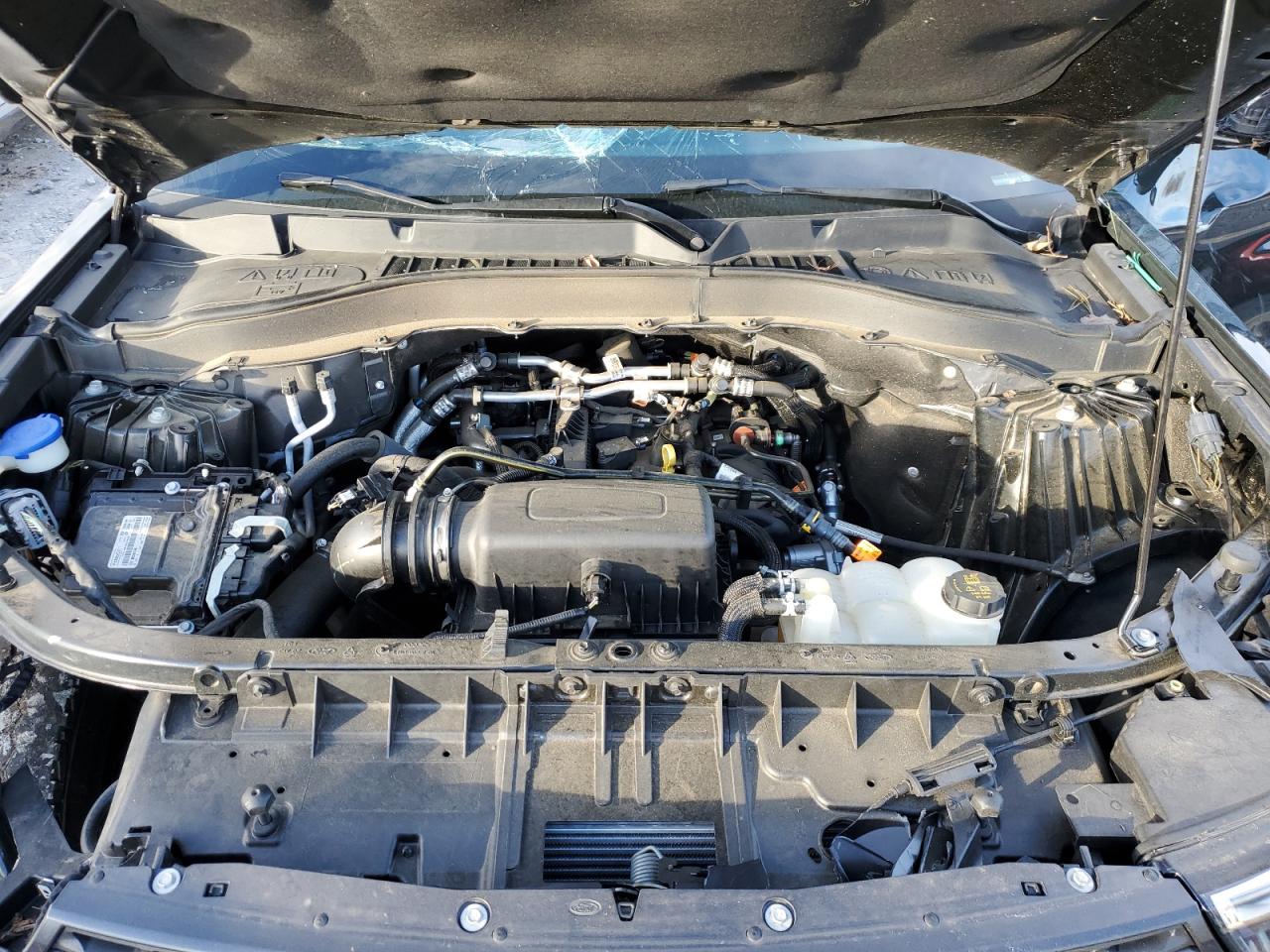 2021 Ford Explorer VIN 1FMSK8JH1MGC44710 Copart auction photo, all over damage thumbnail 13