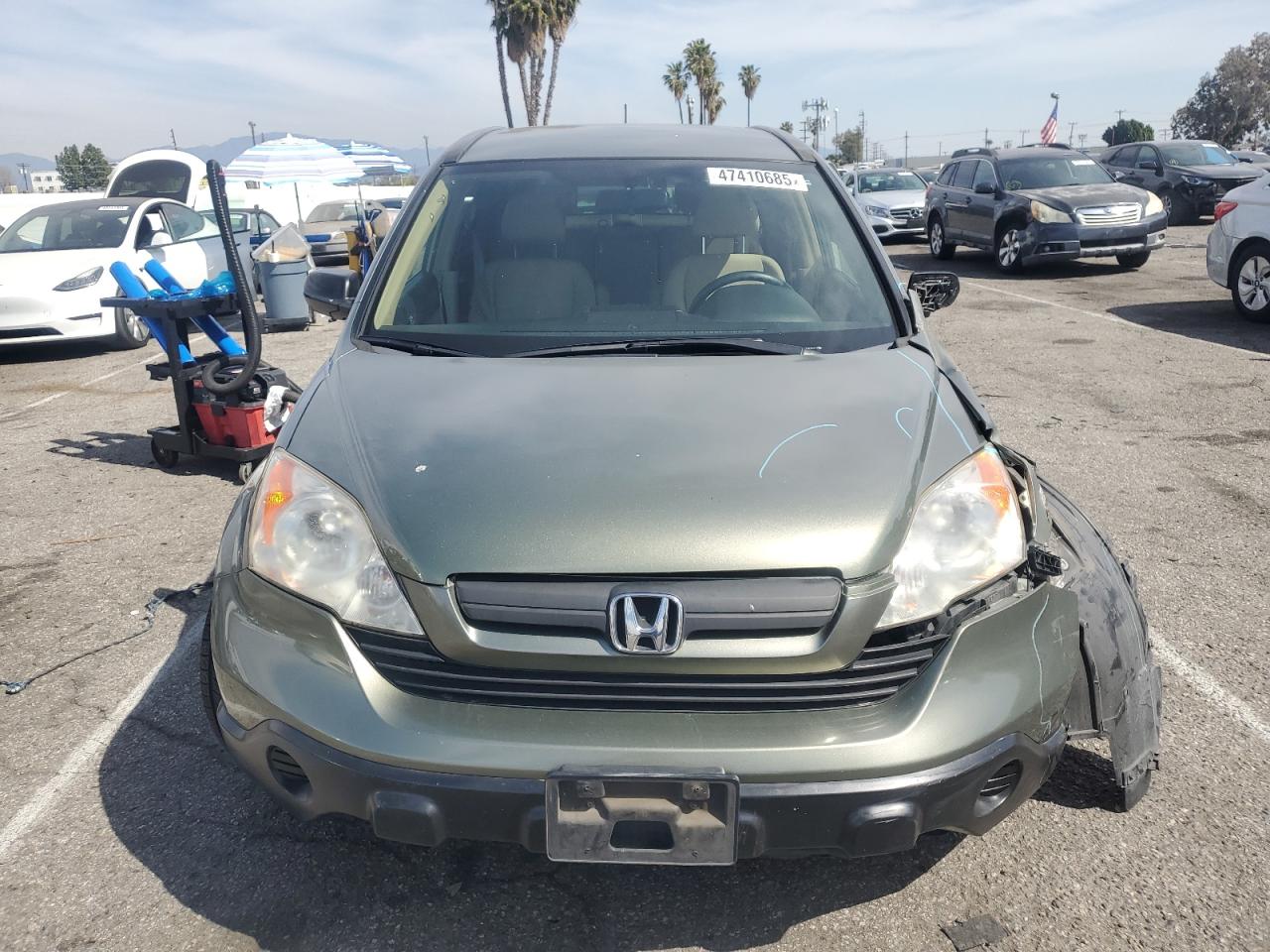 2007 Honda CR-V VIN JHLRE38327C058230 Copart auction photo, front end / undercarriage damage thumbnail 5