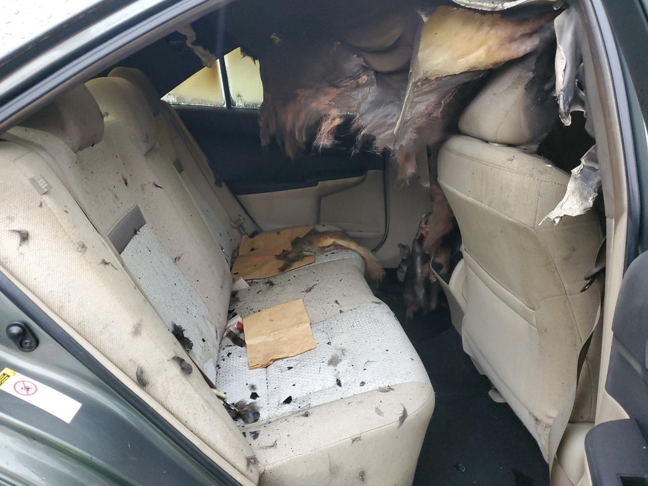 2012 Toyota Camry VIN 4T4BF1FK3CR244326 Copart auction photo, burn - engine / burn damage thumbnail 10