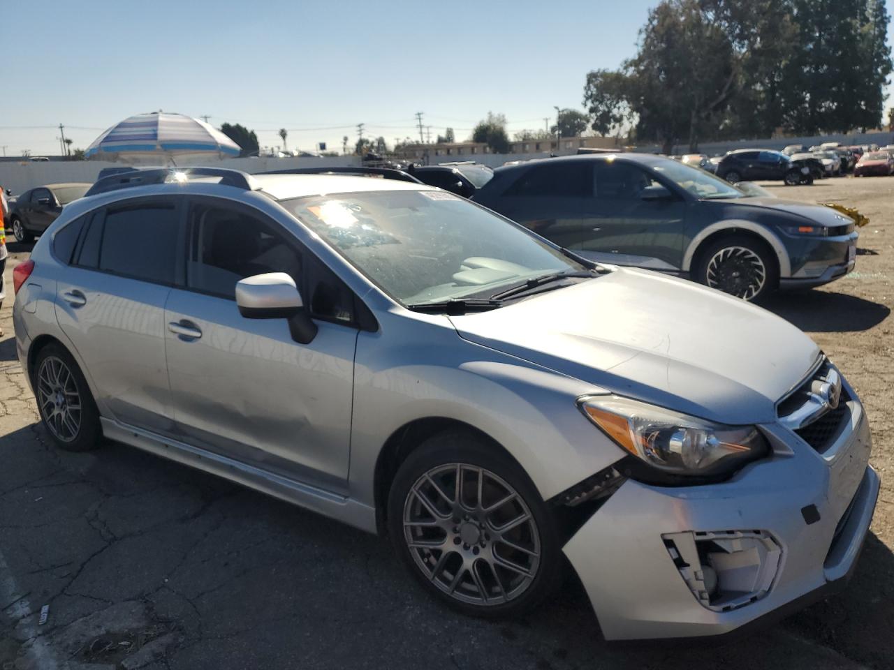 2013 Subaru Impreza VIN JF1GPAL66DG810557 Copart auction photo, side / front end damage thumbnail 4