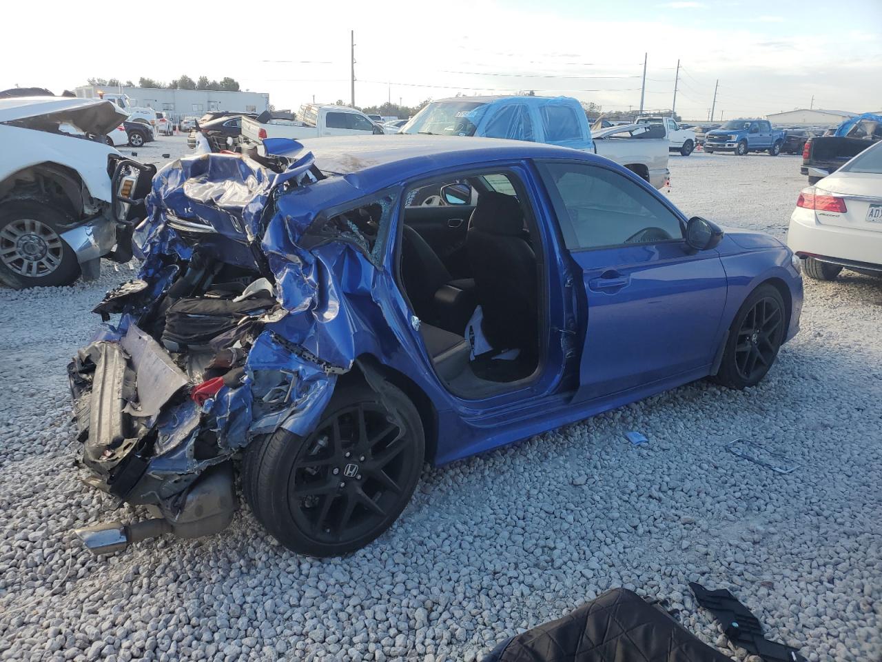 2024 Honda Civic VIN 2HGFE2F56RH544135 Copart auction photo, rear end damage thumbnail 3