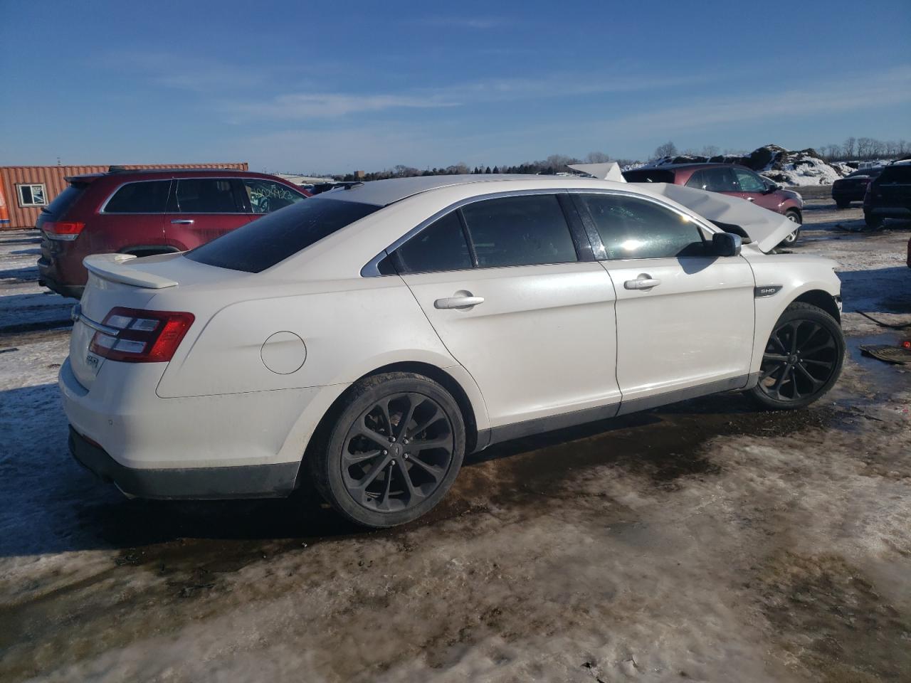 2015 Ford Taurus VIN 1FAHP2F85FG158704 Copart auction photo, front end / side damage thumbnail 3