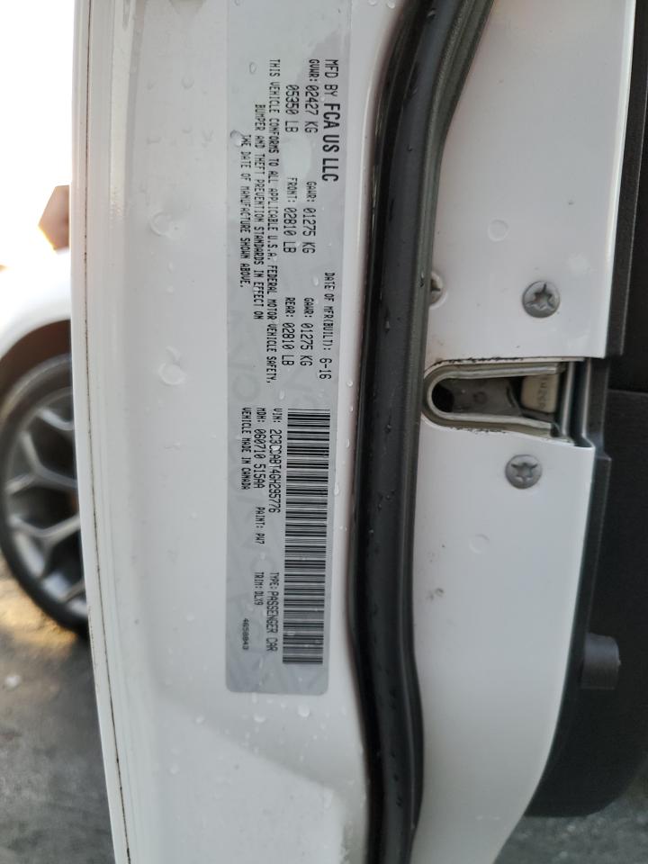 2016 Chrysler 300 VIN 2C3CCABT4GH295776 Copart auction photo, front end damage thumbnail 12
