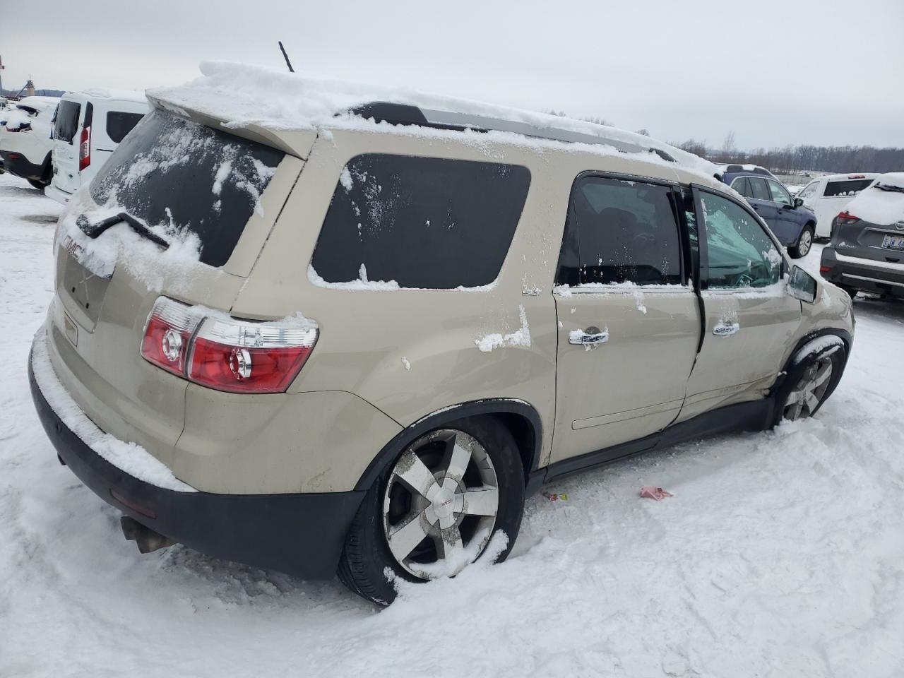 2010 GMC Acadia VIN 1GKLRMED7AJ143064 Copart auction photo, all over damage thumbnail 3