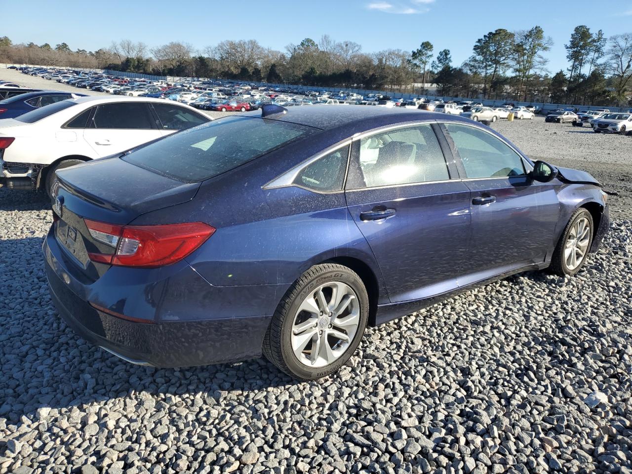 2019 Honda Accord VIN 1HGCV1F10KA027427 Copart auction photo, front end / side damage thumbnail 3