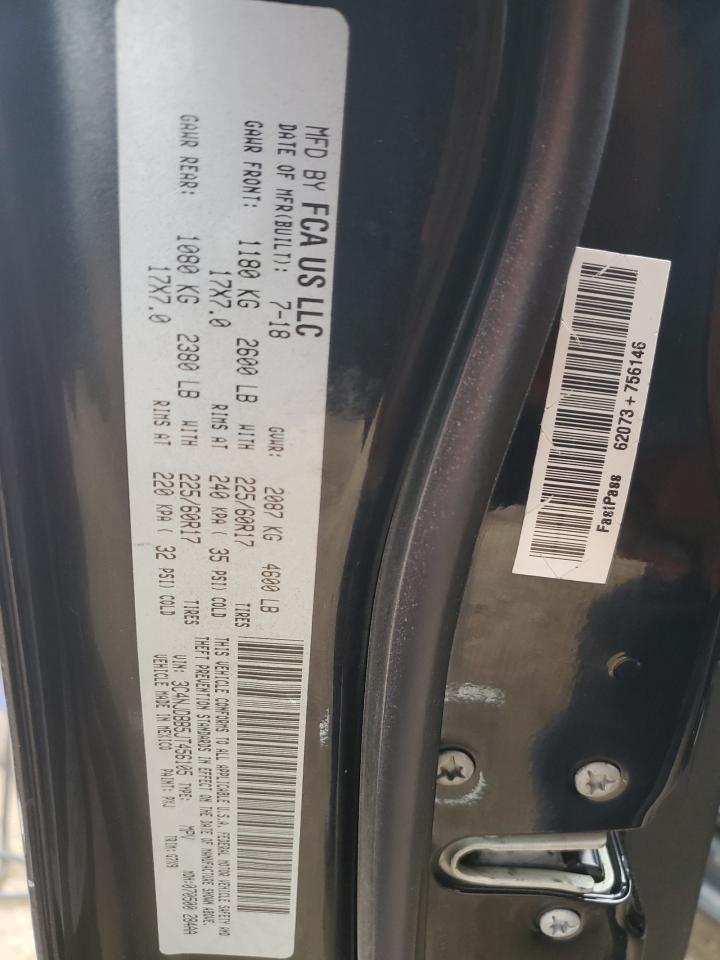 2018 Jeep Compass VIN 3C4NJDBB5JT456105 Copart auction photo, rear end damage thumbnail 12