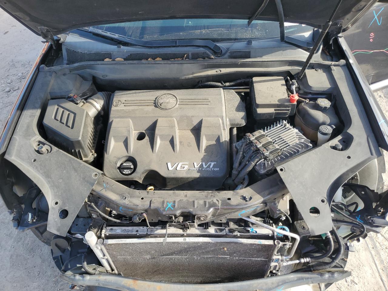 2013 GMC Terrain VIN 2GKFLYE38D6155500 Copart auction photo, front end / side damage thumbnail 13