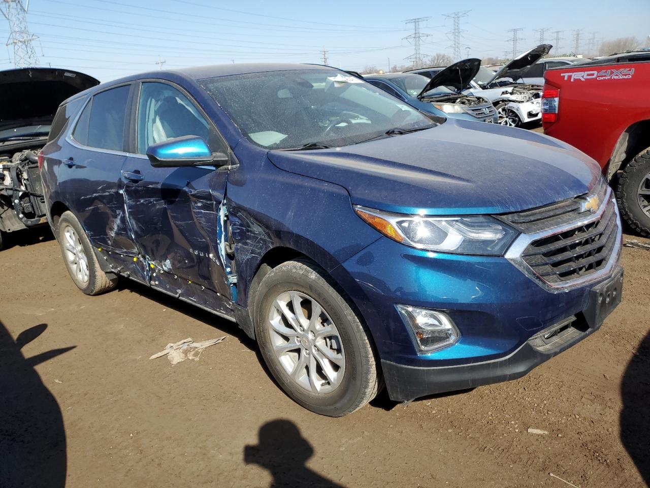 2021 Chevrolet Equinox VIN 3GNAXKEV9ML392797 Copart auction photo, side / front end damage thumbnail 4
