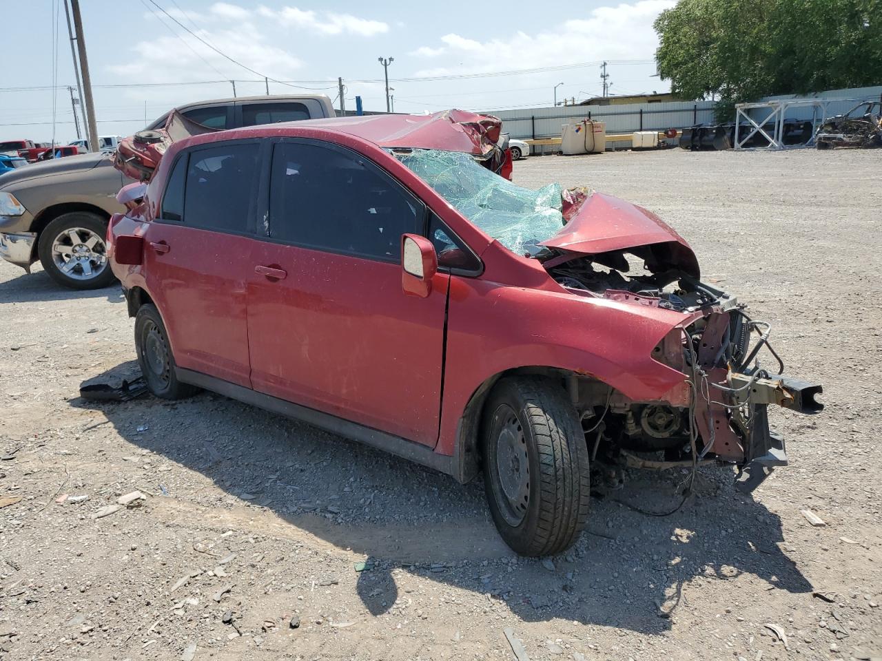 2010 Nissan Versa VIN 3N1BC1AP0AL409124 Copart auction photo, all over damage thumbnail 4
