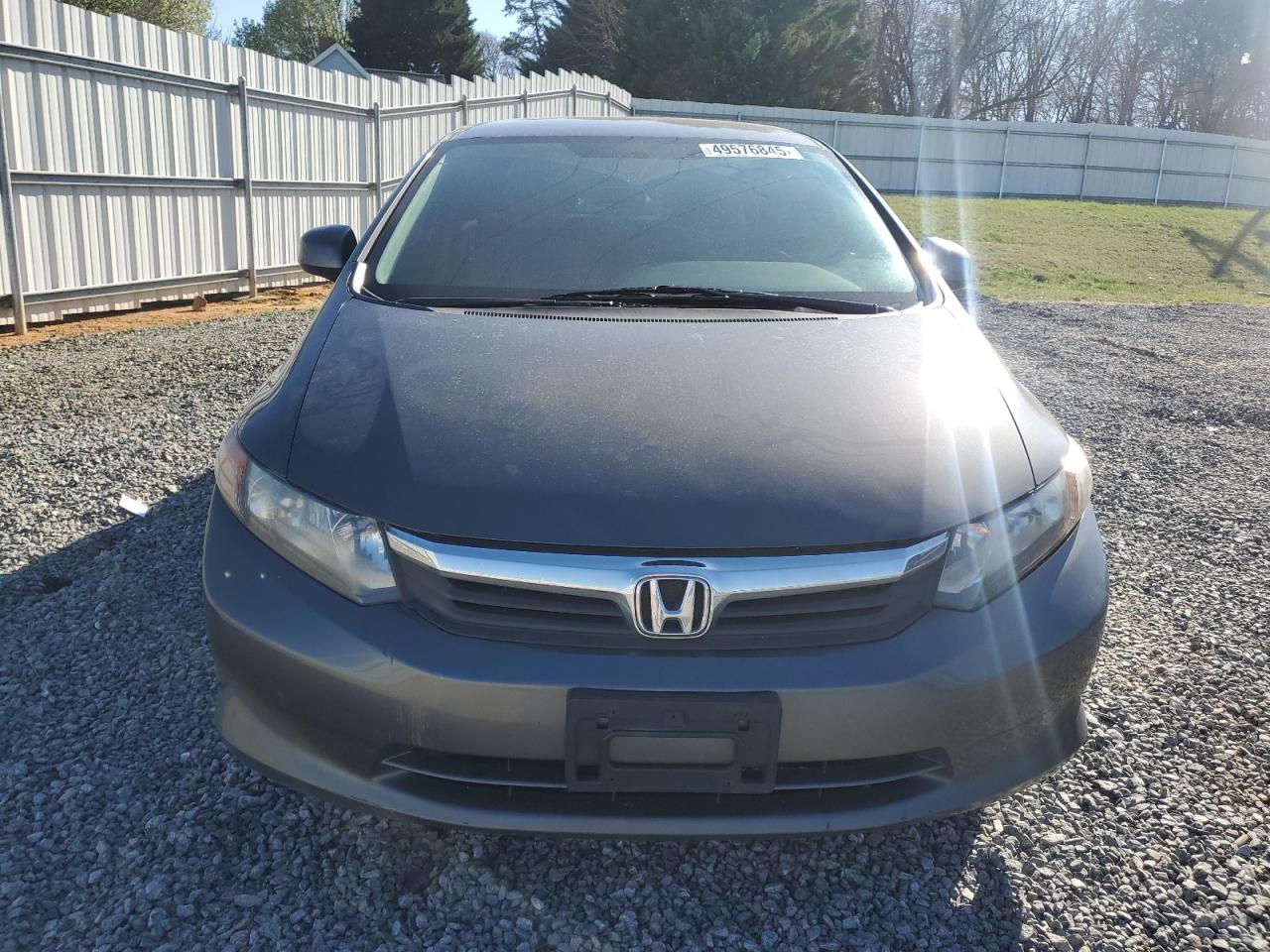 2012 Honda Civic VIN 2HGFB2F59CH597475 Copart auction photo, rear end / side damage thumbnail 5