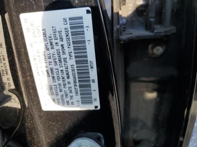 2010 Honda Accord VIN 1HGCP3F8XAA023015 Copart auction photo, water/flood damage thumbnail 13