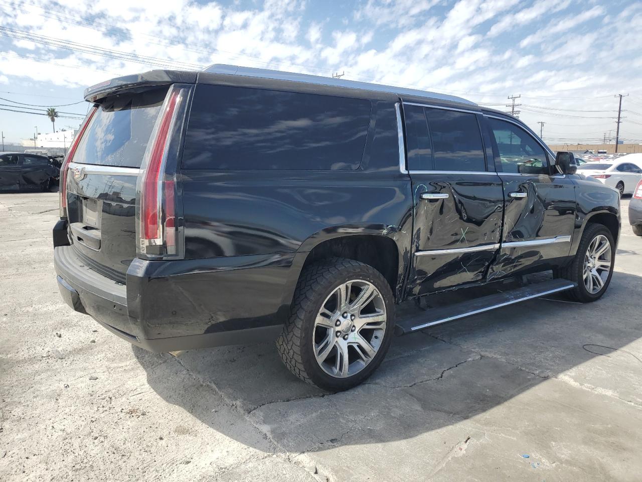 2019 Cadillac Escalade VIN 1GYS4JKJ3KR112440 Copart auction photo, side damage thumbnail 3