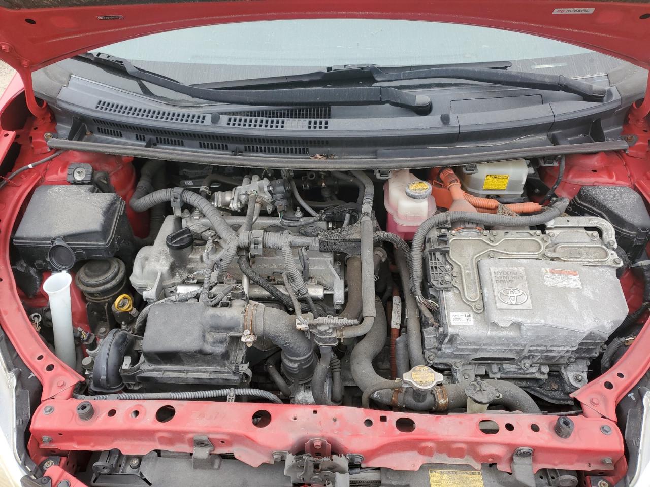 2012 Toyota Prius VIN JTDKDTB3XC1021927 Copart auction photo, side / rear end damage thumbnail 13