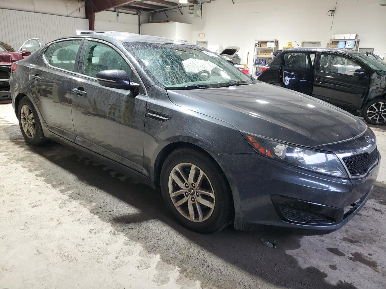 2011 KIA Optima VIN KNAGM4A79B5125376 Copart auction photo, side / partial repair damage thumbnail 4