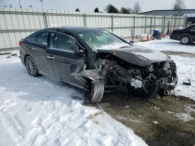 2015 Hyundai Sonata VIN 5NPE34AF5FH098302 Copart auction photo, front end / side damage thumbnail 11