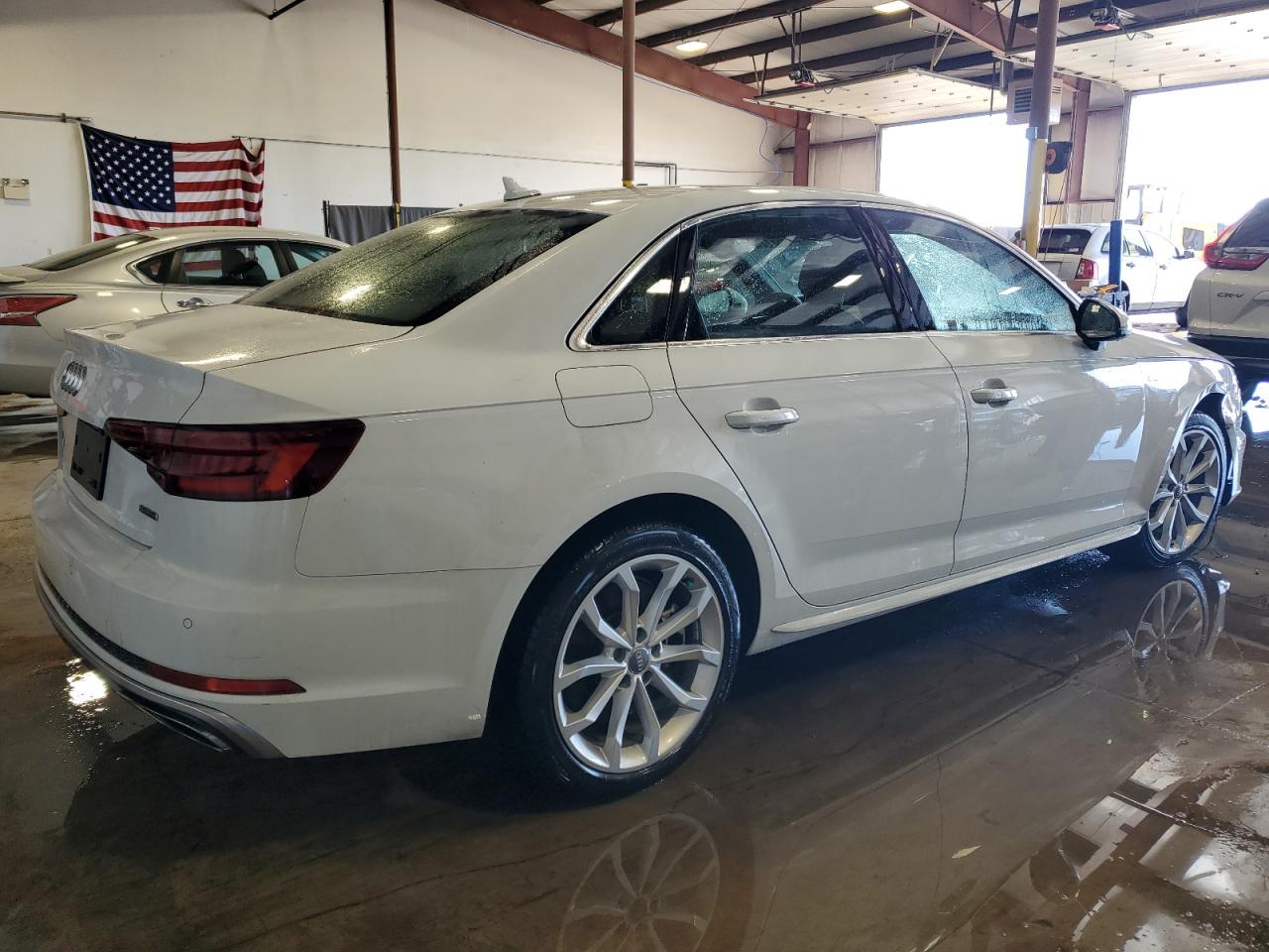 2019 Audi A4 VIN WAUENAF48KA055202 Copart auction photo, front end / side damage thumbnail 3