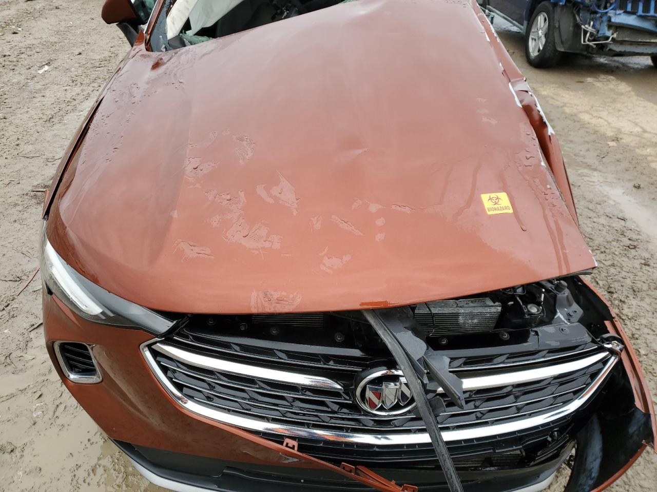 2021 Buick Envision VIN LRBAZLR49MD107546 Copart auction photo, front end / side damage thumbnail 11