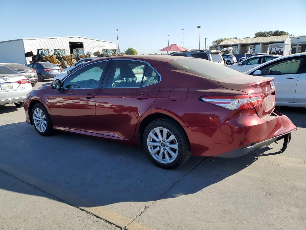 2018 Toyota Camry VIN 4T1B11HK0JU644170 Copart auction photo, rear end damage thumbnail 2