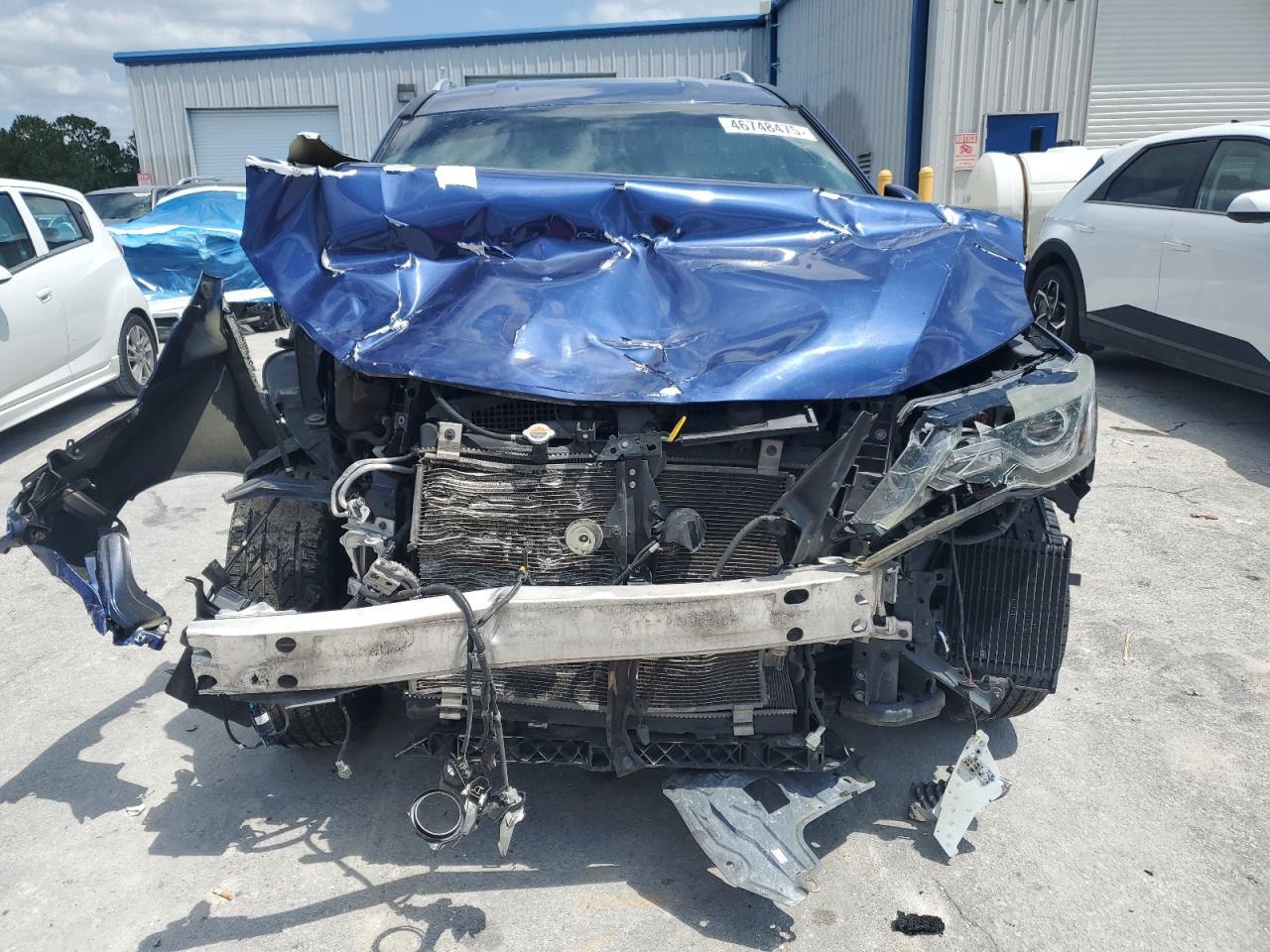 2018 Nissan Pathfinder VIN 5N1DR2MM7JC664291 Copart auction photo, front end / hail damage thumbnail 5