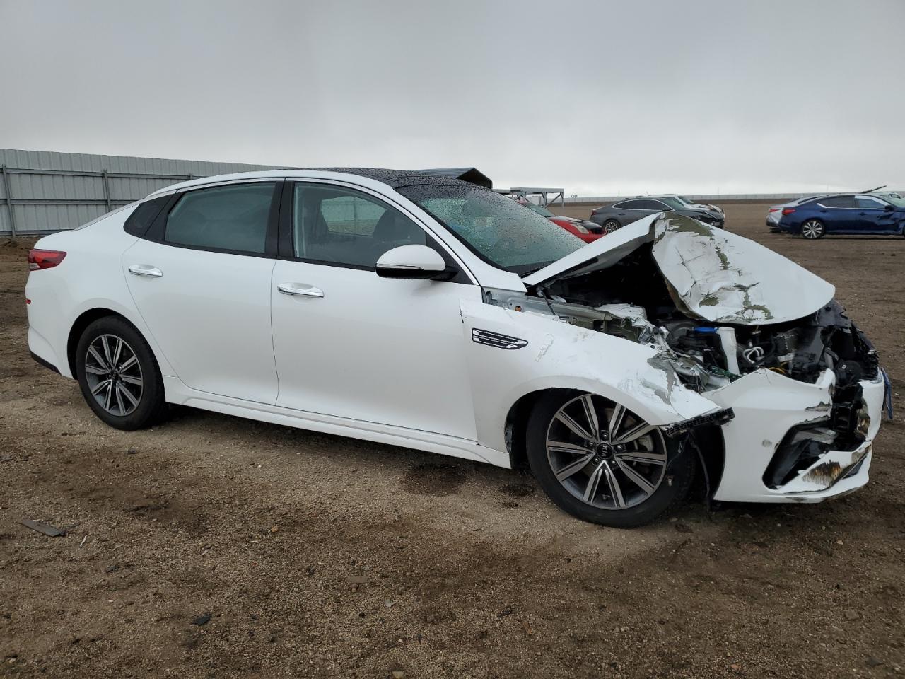 2019 KIA Optima VIN 5XXGU4L13KG333132 Copart auction photo, front end / side damage thumbnail 4