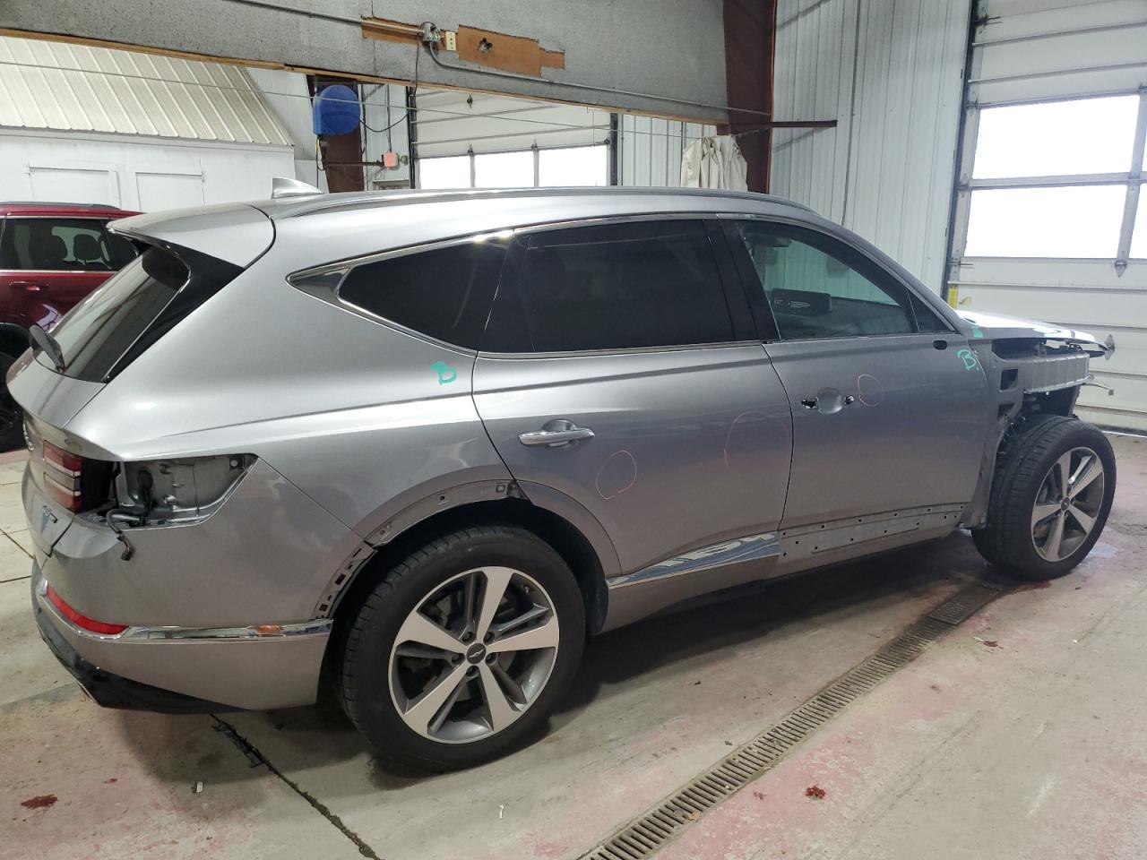 2021 Genesis Gv80 VIN KMUHCESC0MU050861 Copart auction photo, front end / side damage thumbnail 3