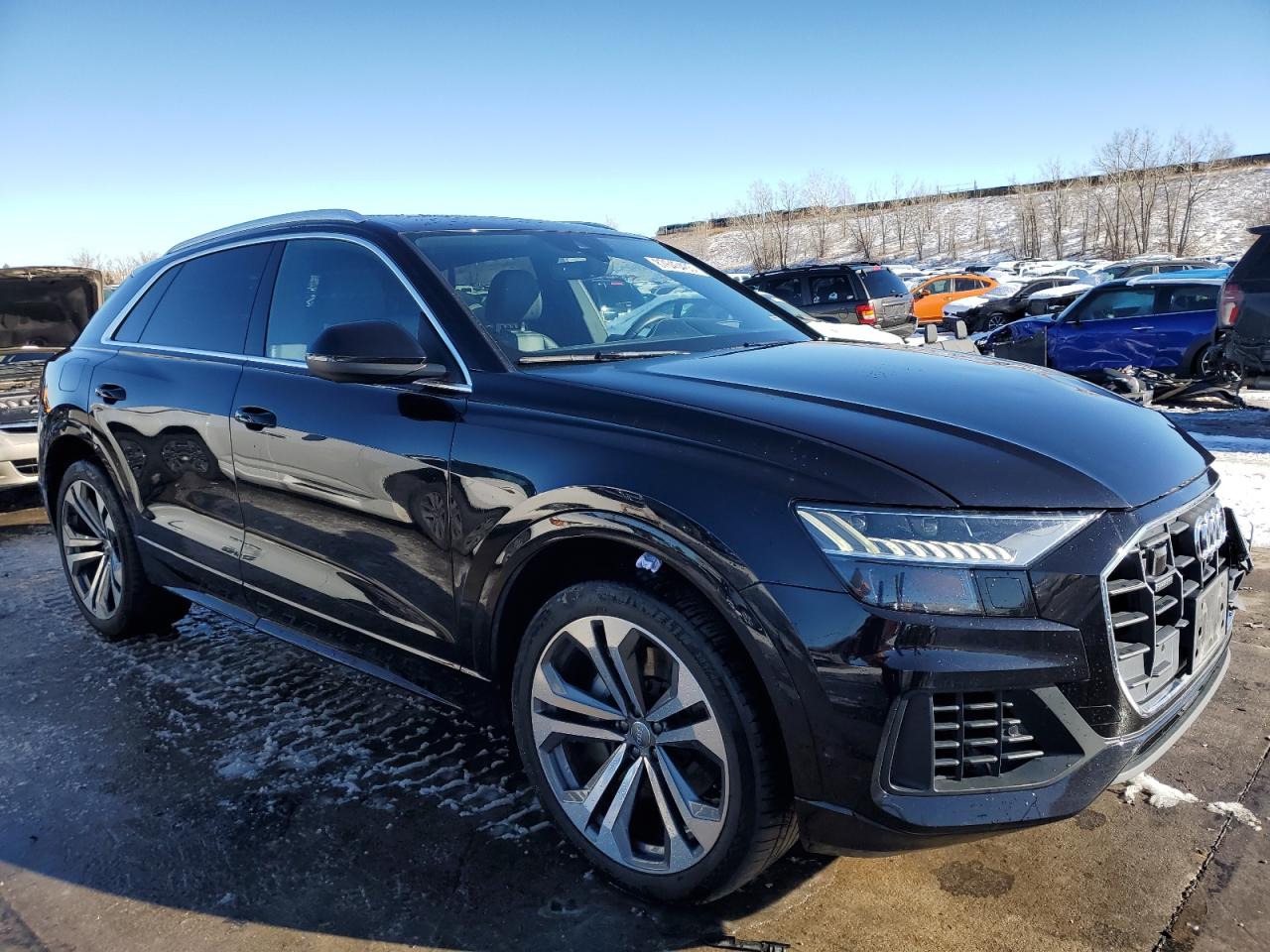 2019 Audi Q8 VIN WA1CVAF11KD045541 Copart auction photo, front end / side damage thumbnail 4