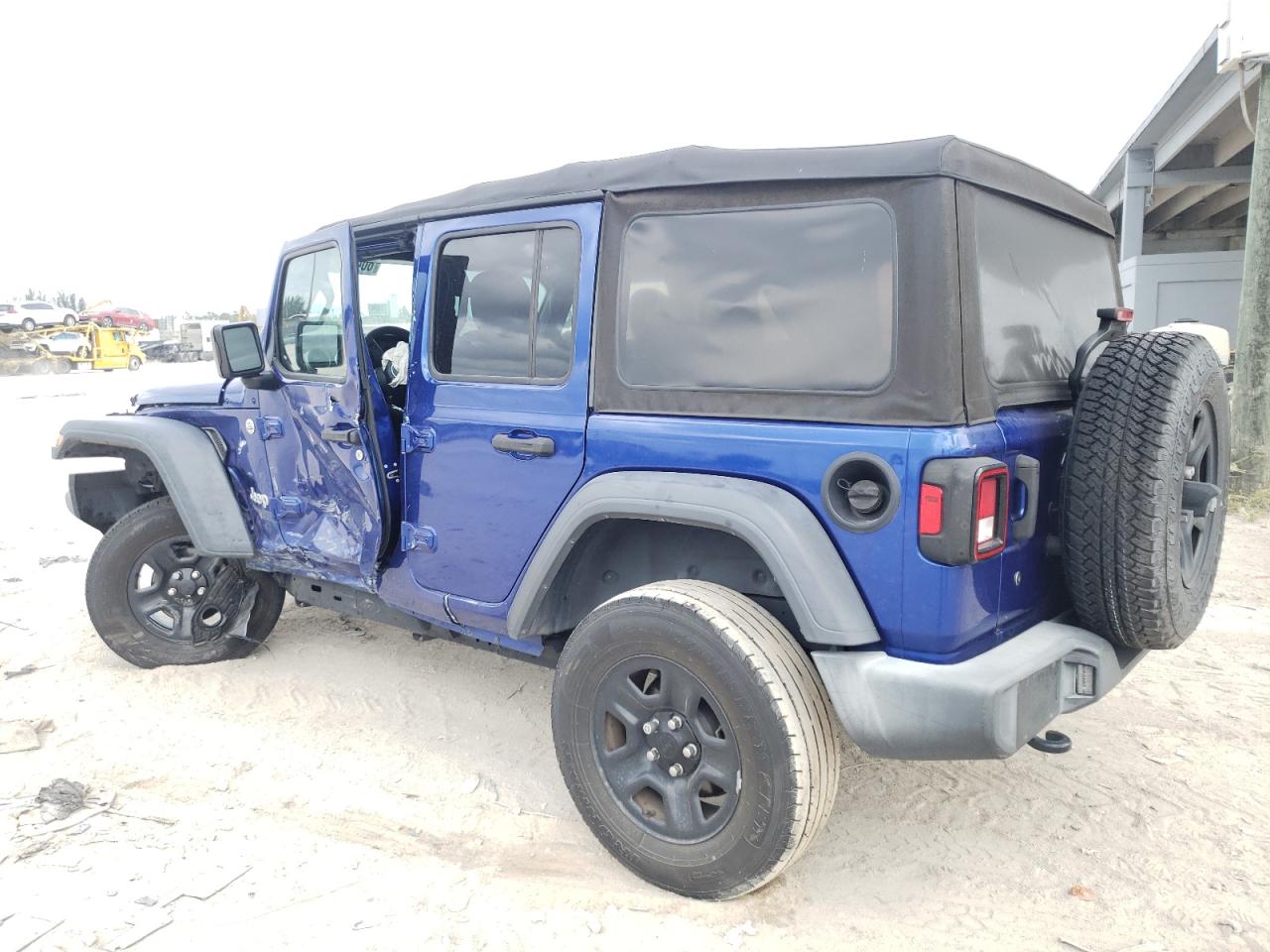 2018 Jeep Wrangler VIN 1C4HJXDNXJW289319 Copart auction photo, side / minor dent/scratches damage thumbnail 2