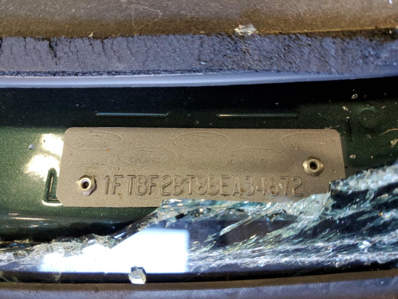 2011 Ford F250 VIN 1FTBF2BT8BEA34672 Copart auction photo, rollover damage thumbnail 12