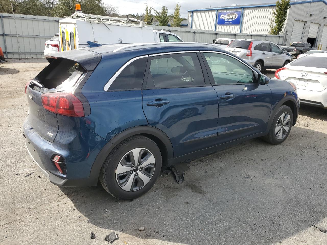 2022 KIA Niro VIN KNDCB3LCXN5539265 Copart auction photo, rear end damage thumbnail 3