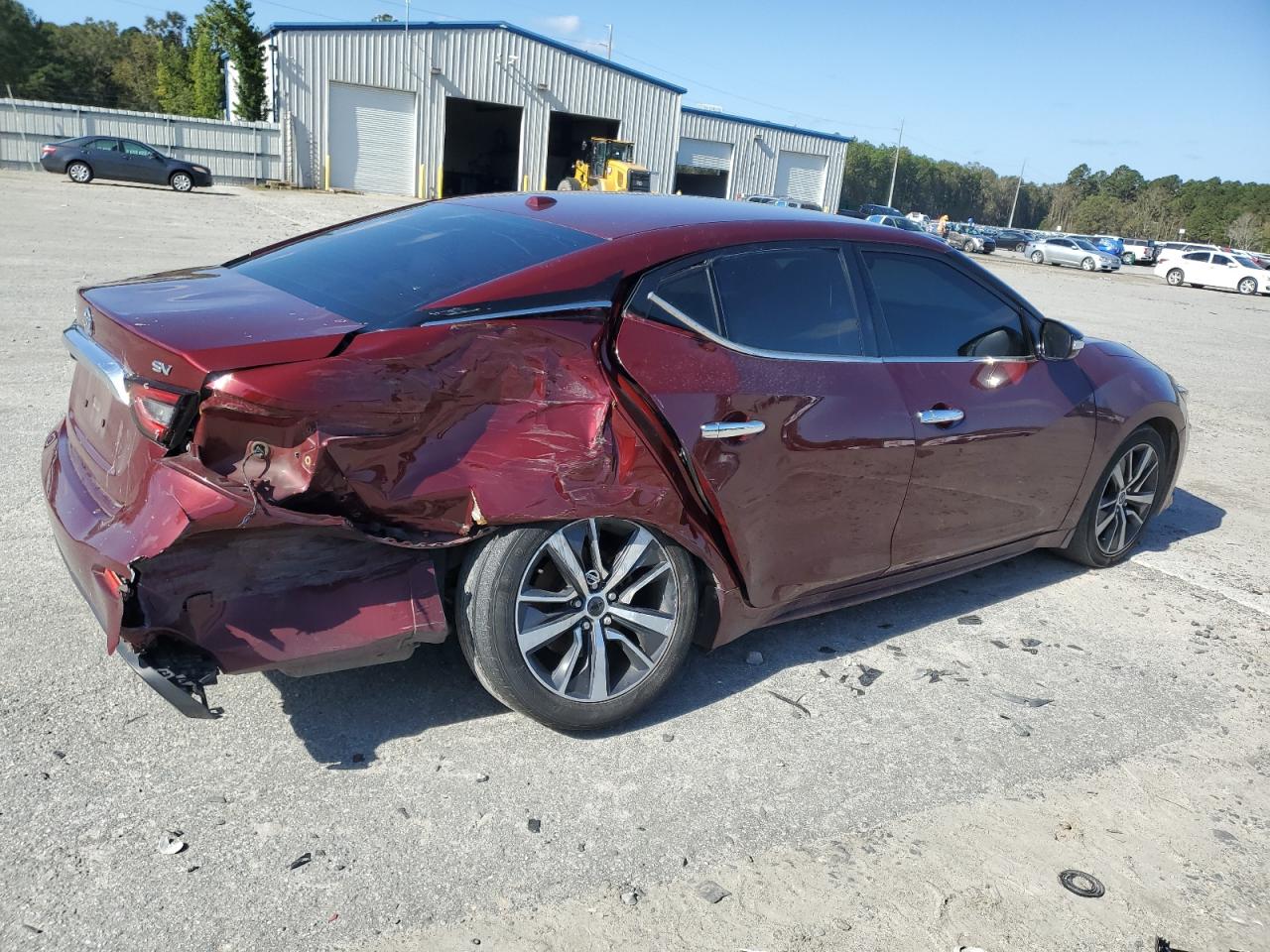2019 Nissan Maxima VIN 1N4AA6AV7KC384994 Copart auction photo, side / rear end damage thumbnail 3