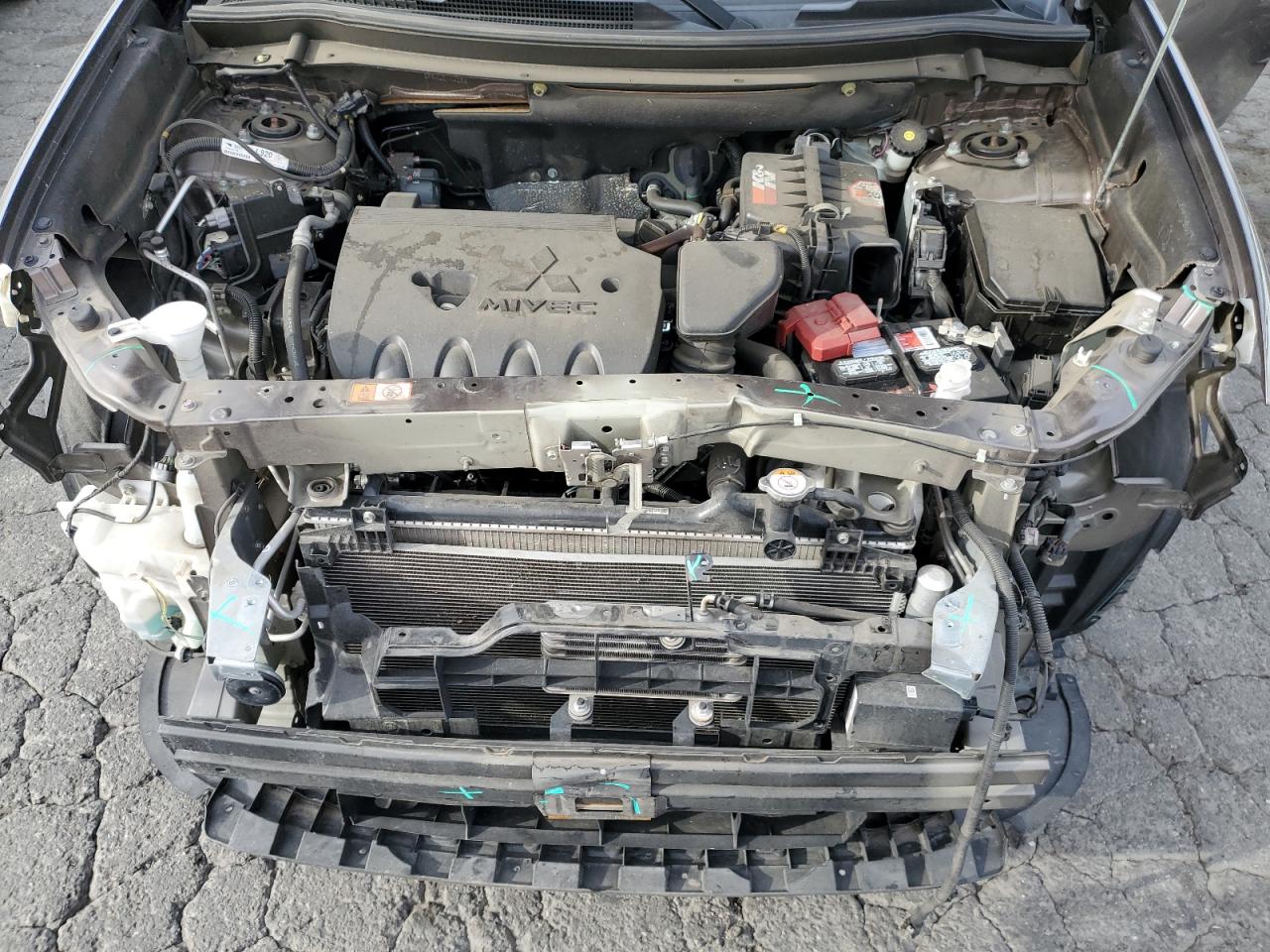 2020 Mitsubishi Outlander VIN JA4AZ3A33LZ004283 Copart auction photo, front end / side damage thumbnail 12