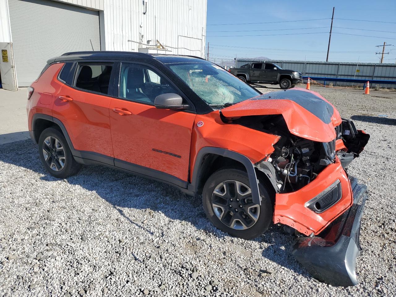 2018 Jeep Compass VIN 3C4NJDDB8JT239855 Copart auction photo, front end damage thumbnail 4