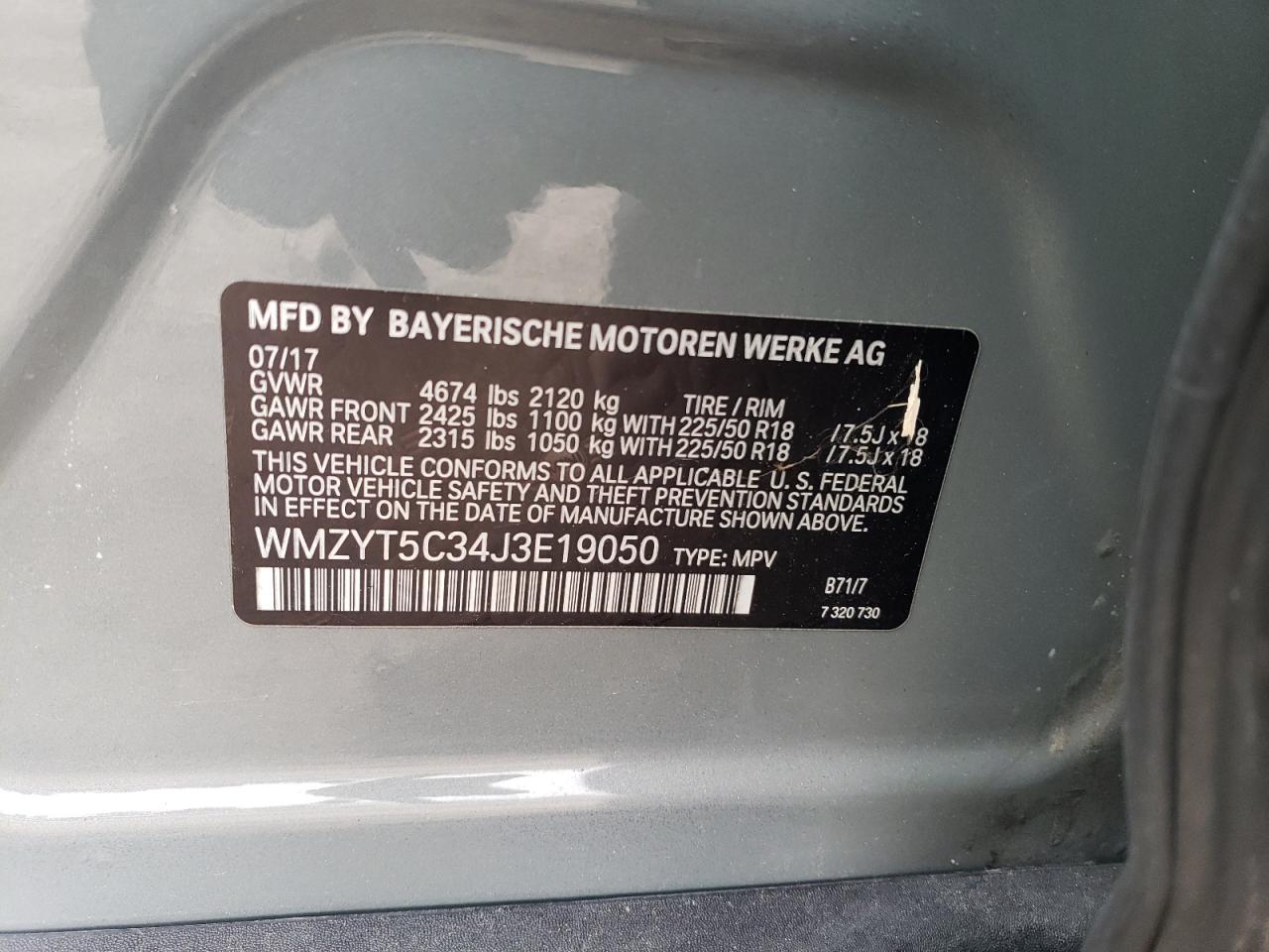 2018 MINI Cooper VIN WMZYT5C34J3E19050 Copart auction photo, rear end / minor dent/scratches damage thumbnail 12