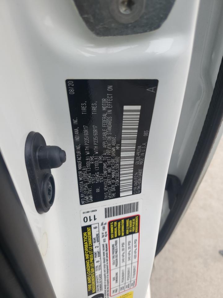 2020 Toyota Sienna VIN 5TDKZ3DC7LS081892 Copart auction photo, front end damage thumbnail 14