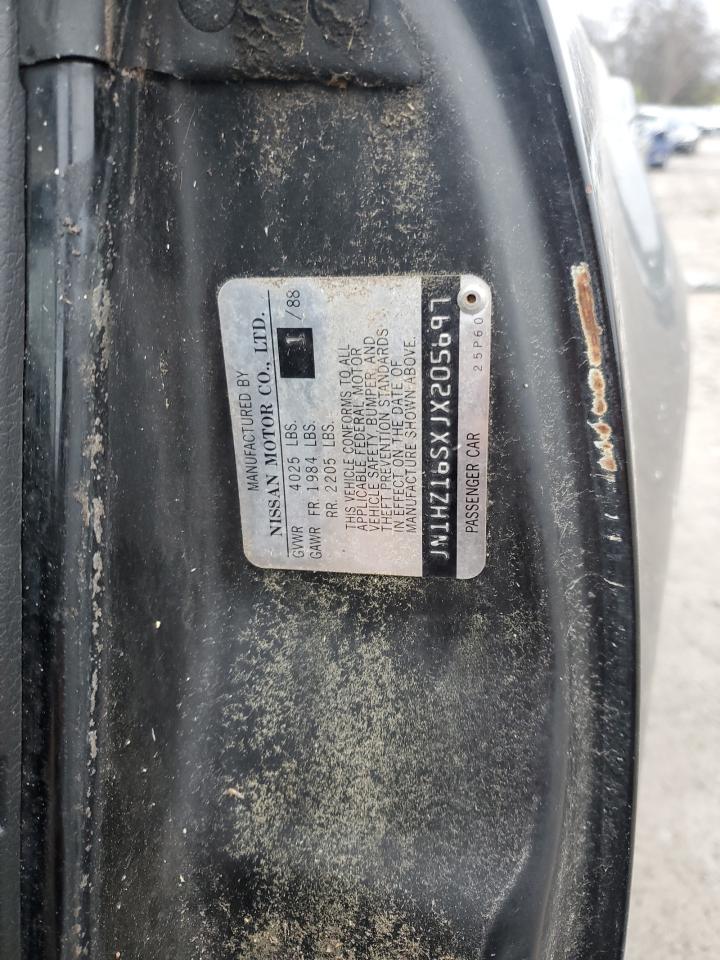 1988 Nissan 300ZX VIN JN1HZ16SXJX205697 Copart auction photo, all over damage thumbnail 12