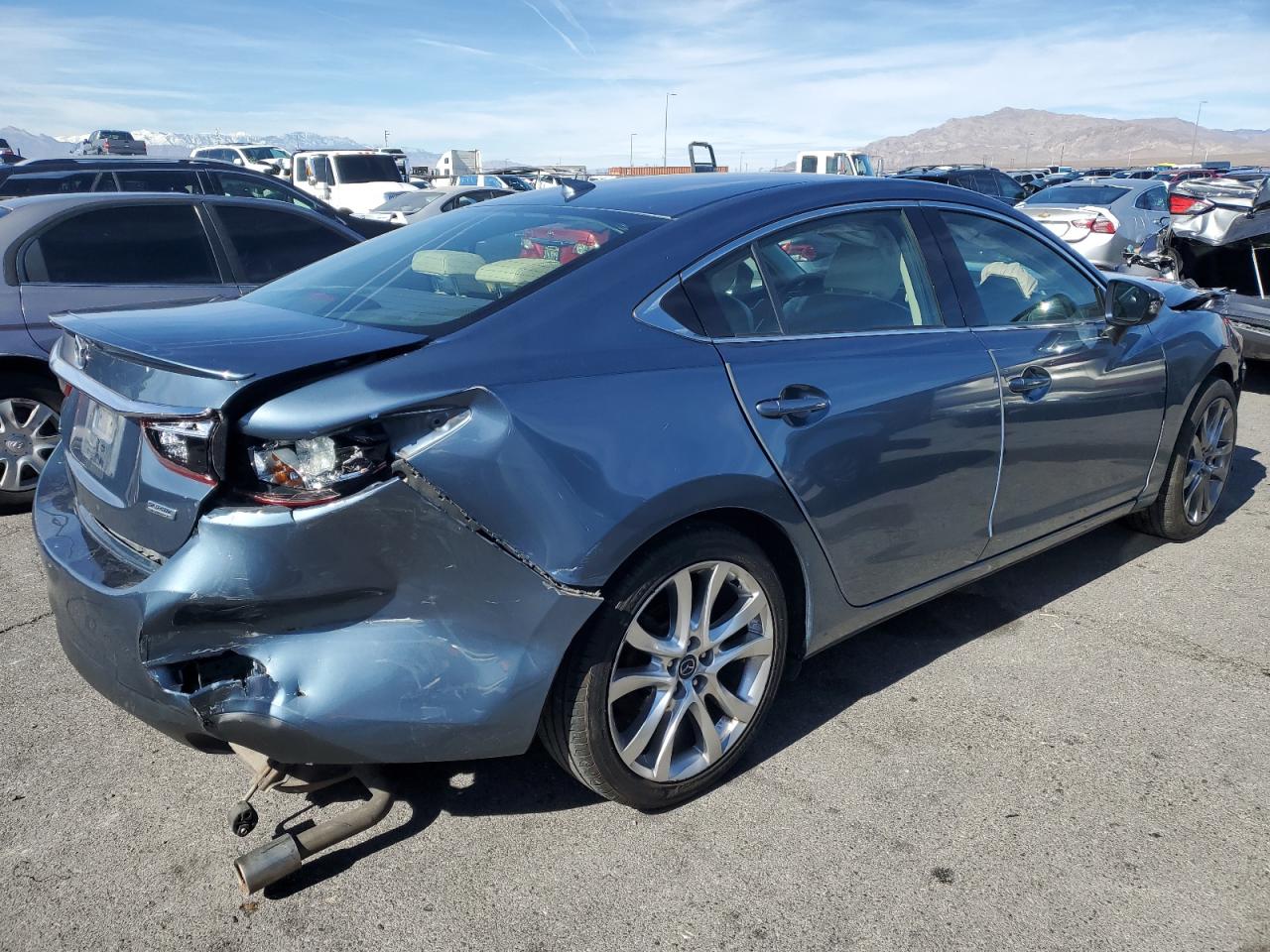 2014 Mazda 6 VIN JM1GJ1W56E1110931 Copart auction photo, front end / rear end damage thumbnail 3