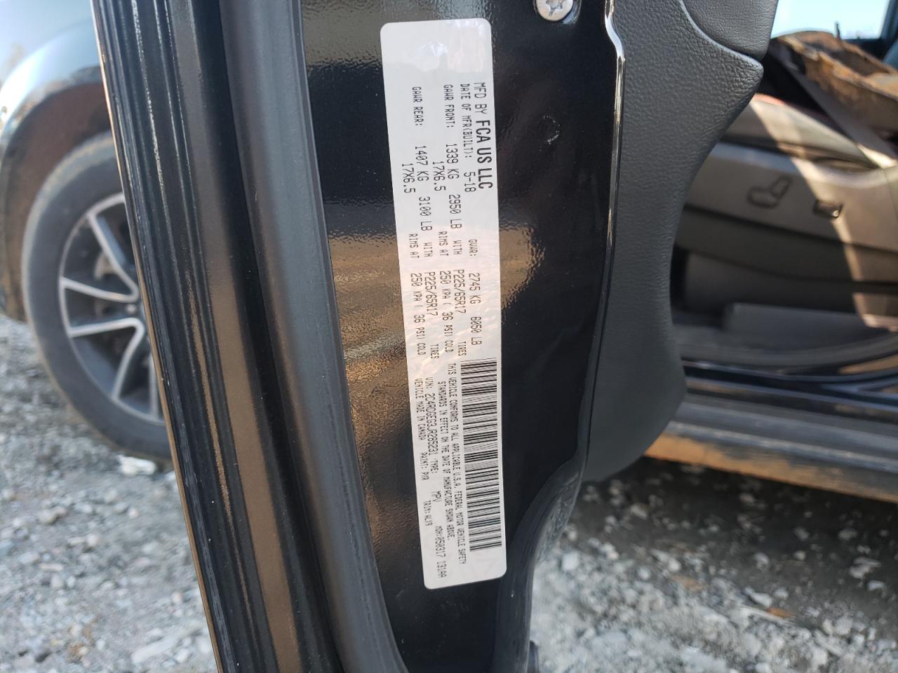 2018 Dodge Caravan VIN 2C4RDGEG3JR285231 Copart auction photo, front end / side damage thumbnail 13