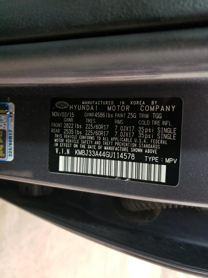 2016 Hyundai Tucson VIN KM8J33A44GU114578 Copart auction photo, mechanical / minor dent/scratches damage thumbnail 13