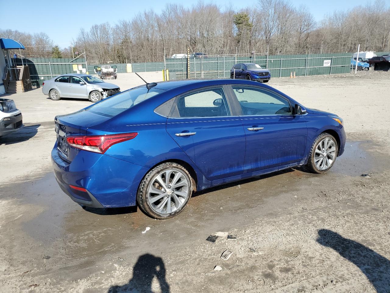 2019 Hyundai Accent VIN 3KPC34A32KE045505 Copart auction photo, side damage thumbnail 3