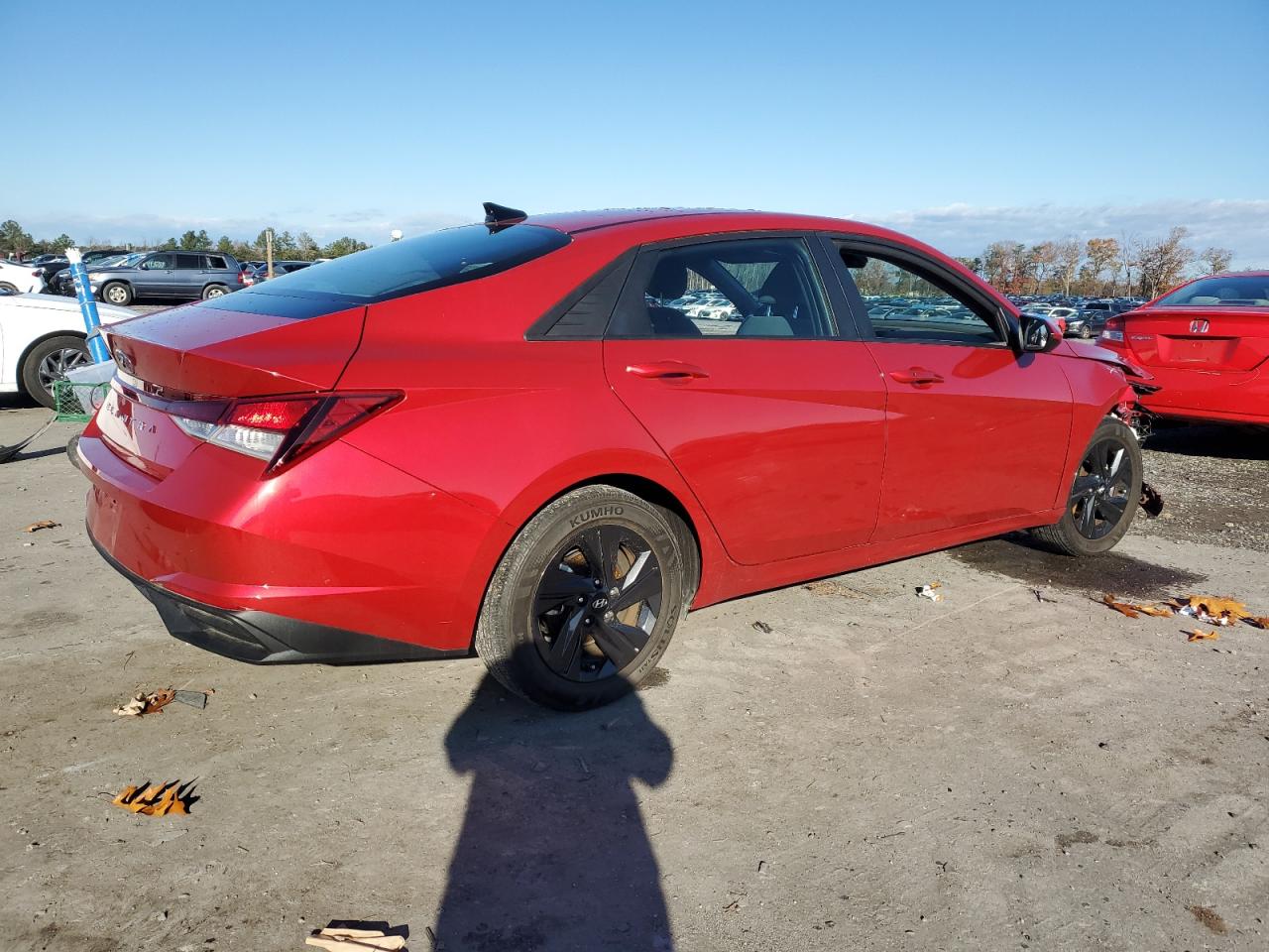 2021 Hyundai Elantra VIN 5NPLM4AG3MH001320 Copart auction photo, front end / side damage thumbnail 3