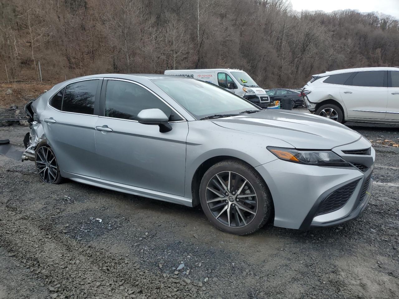 2021 Toyota Camry VIN 4T1G11AK8MU596938 Copart auction photo, rear end / side damage thumbnail 4